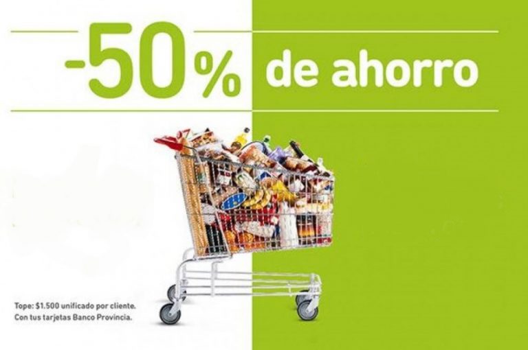 El Banco Provincia relanza la promo del 50% de ahorro en supermercados