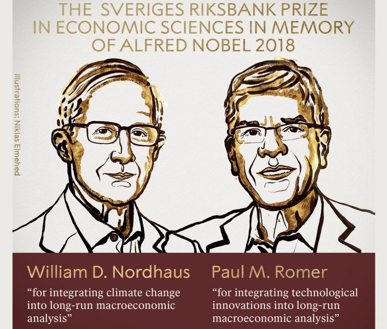 Premio Nobel de Economía: para dos que estudiaron el cambio climático y la tecnología