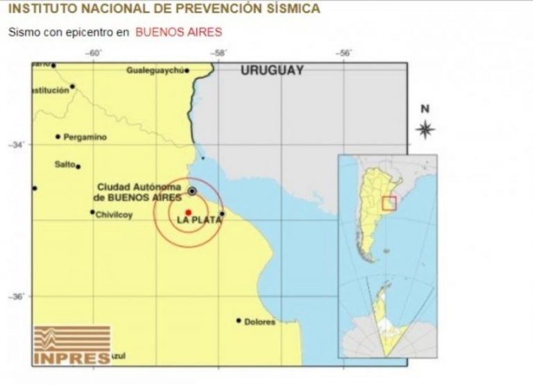 Un sismo de 3,8° en la escala Richter sacudió el sur del Gran Buenos Aires