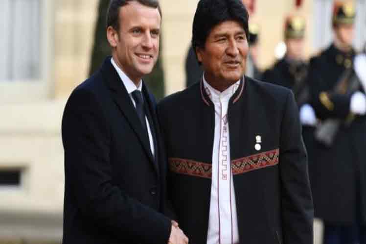 Evo Morales y Macron: gestos frente al cambio climático