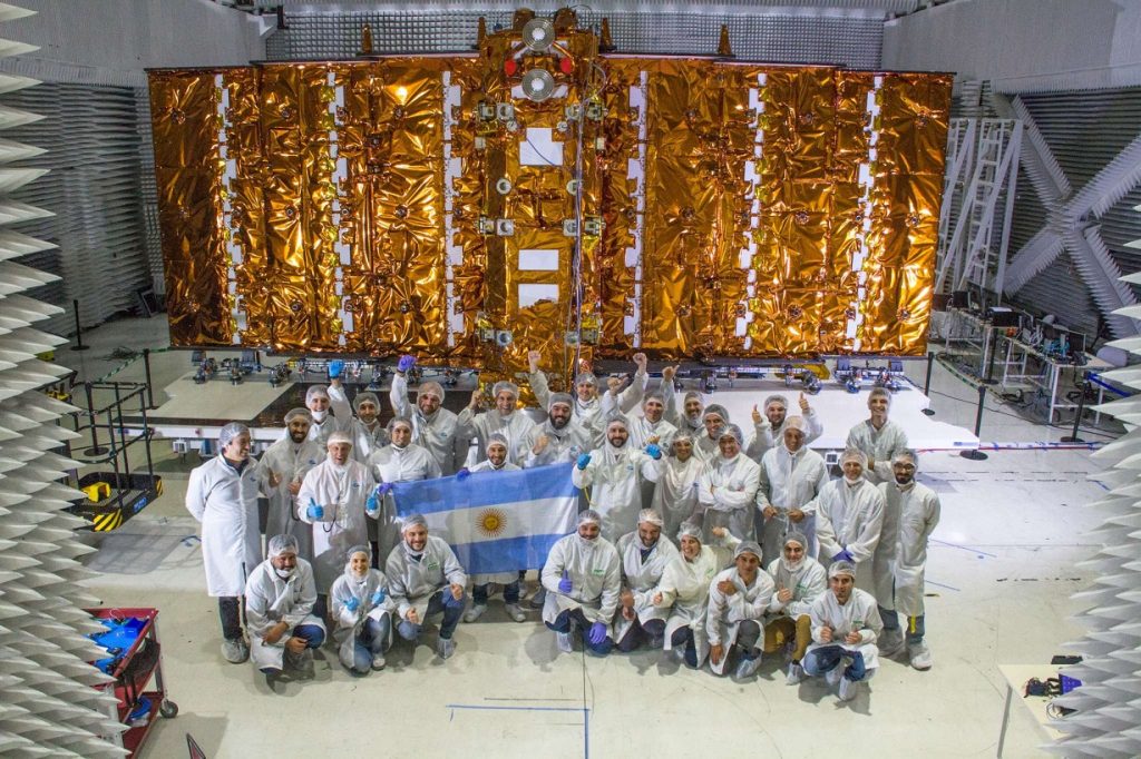  El satélite SAOCOM 1B está terminado y completamente probado en facilidades de CEATSA en Bariloche. (Foto GTA INVAP)