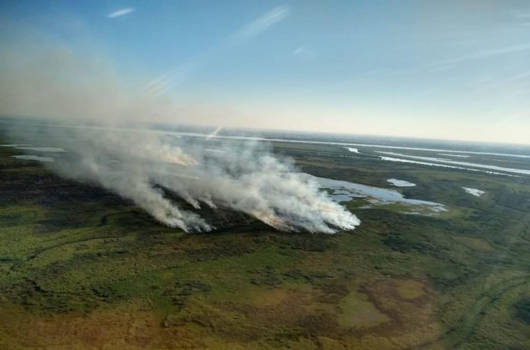 Siguen los incendios en las islas frente a Rosario