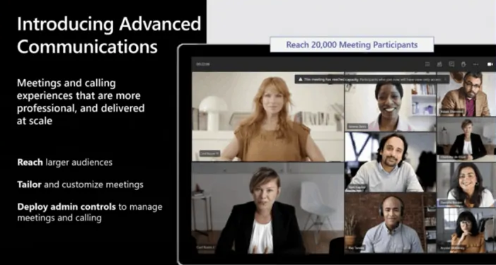 Microsoft lanza un servicio de videollamadas con reuniones de hasta 20.000 participantes
