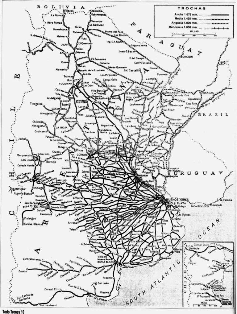 La red ferroviaria que tuvo Argentina