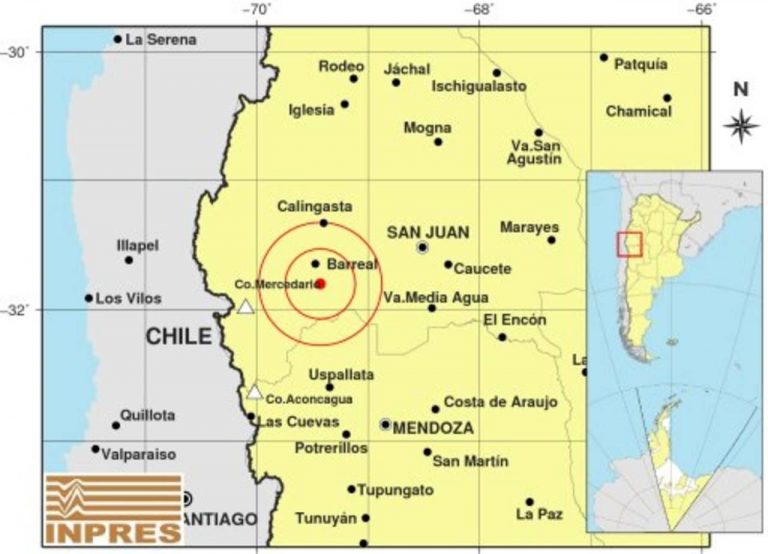 Un fuerte sismo de 6.4 de magnitud con epicentro en San Juan