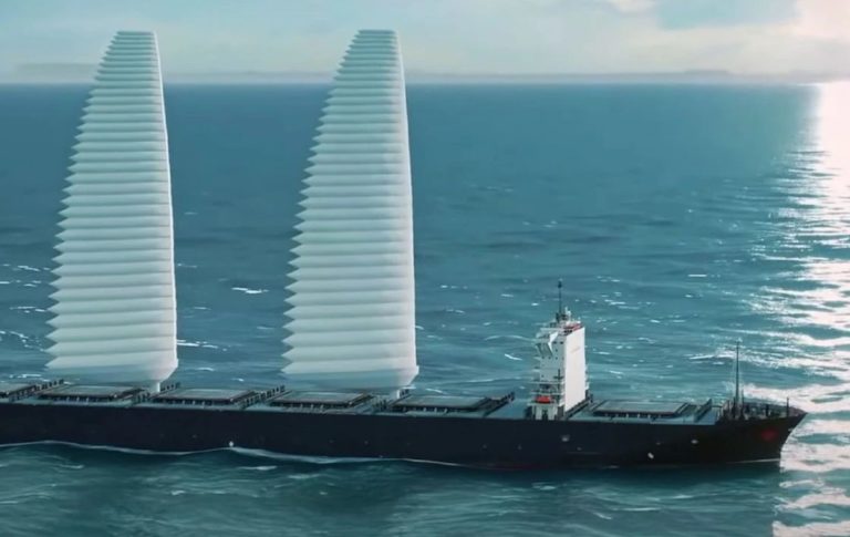 Velas inflables gigantes para impulsar buques mercantes y bajar la contaminación