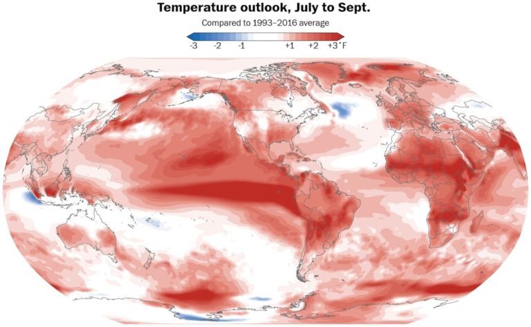 Pronostican un super «El Niño». Aumento de temperatura en amplias zonas del planeta